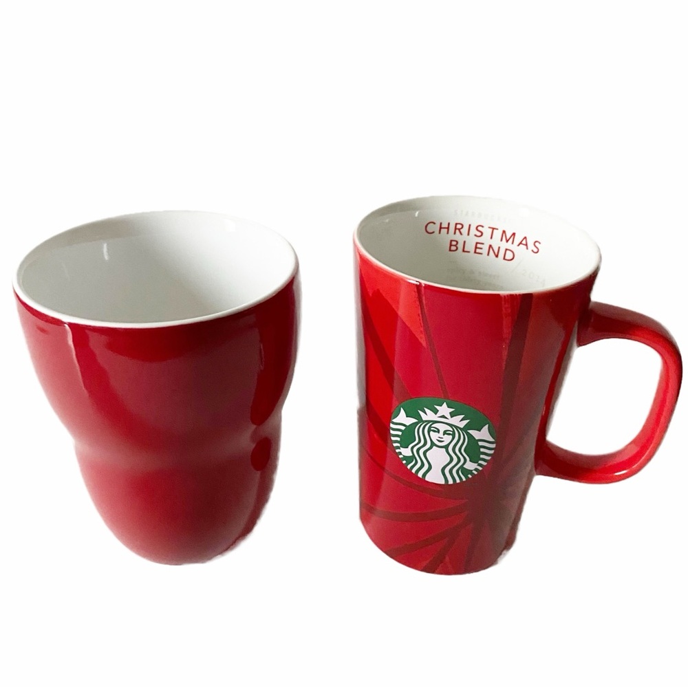 Starbucks Mugs, 2008 Red Aida Double Wall Tumbler and 2014 Christmas Mug
